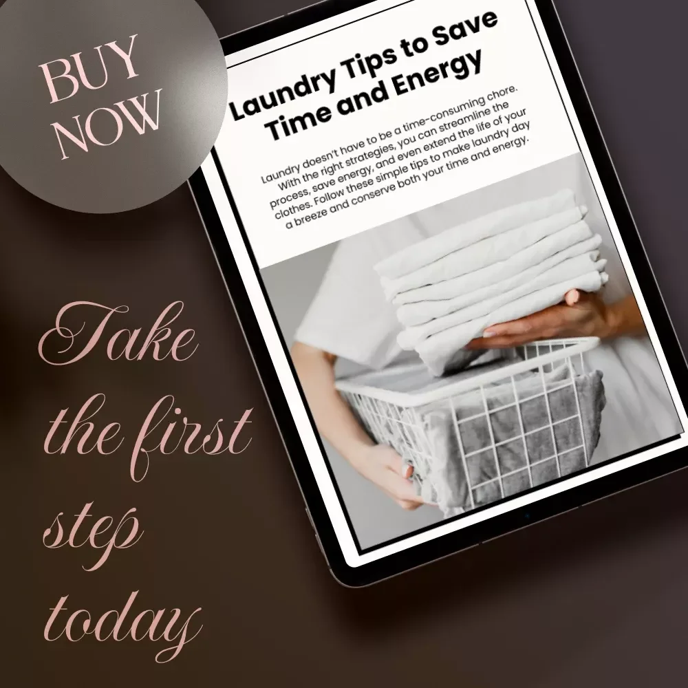 Laundry Tips to Save Time and Energy Checklist | Instant Digital Download | Efficient Laundry Guide & Hacks