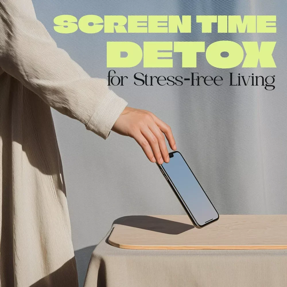 Screen Time Detox for Stress-Free Living | Digital Checklist to Set Daily Screen Time Limits to Reduce Stress
