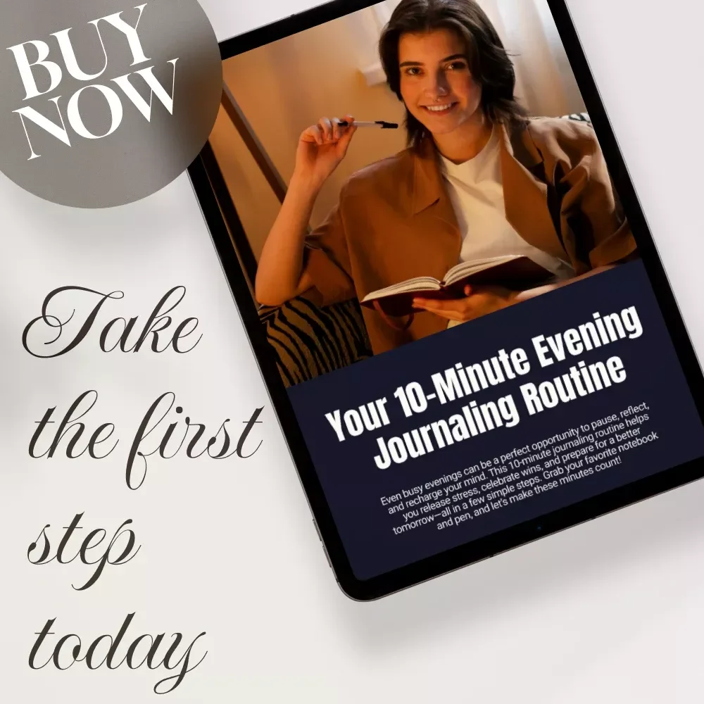 Your 10-Minute Evening Journaling Routine | Printable Checklist for Mindfulness, Gratitude, and Self-Reflection | Digital Download
