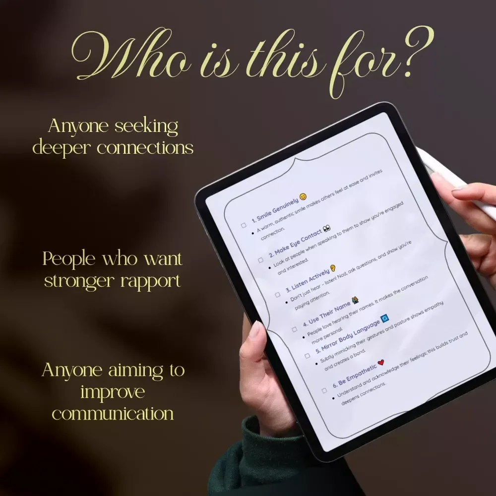 Build Instant Connection: Building Rapport - Ultimate Checklist on How to Build Rapport with Others for Better Relationships, Networking, and Communication