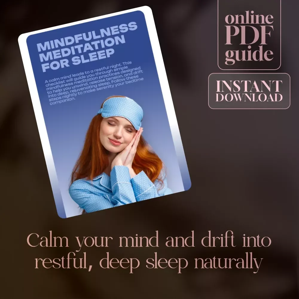 Mindfulness Meditation for Sleep | Digital Checklist for Relaxation, Nightly Calm, and Restful Sleep Routine