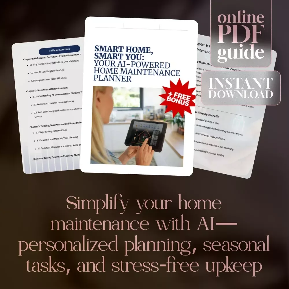 Smart Home, Smart You: Your AI-Powered Home Maintenance Planner - Digital Download Guide for Effortless Home Organization
