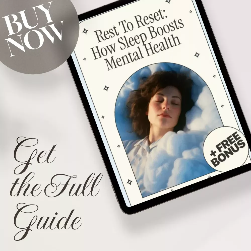 Rest to Reset: How Sleep Boosts Mental Health | Digital eBook Guide for Better Sleep, Stress Relief, and Mental Wellness | Sleep Routine, Checklist & Lifestyle Tips Download