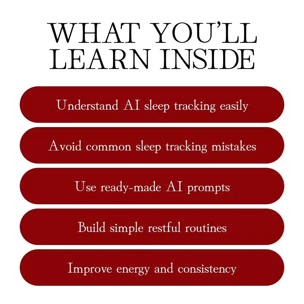 Smart Sleep with AI | Digital Guide for Better Rest, Women’s Health, Sleep Tracking, Prompts & Routines | eBook, Checklist, Instant Download