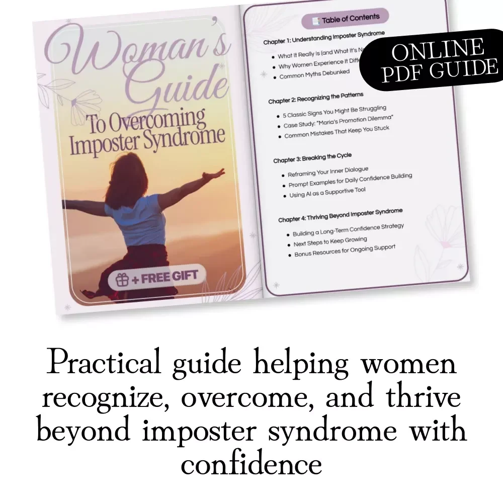 Woman’s Guide to Overcoming Imposter Syndrome | Confidence Building eBook, Digital Download Self Help Guide for Women, Personal Growth & Mindset Checklist
