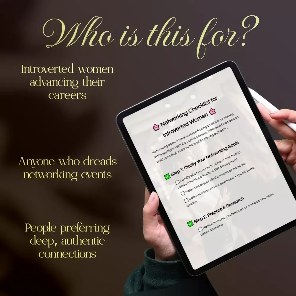 Networking Checklist for Introverted Women | Digital Download | Step-by-Step Networking Strategies for Introverted Women