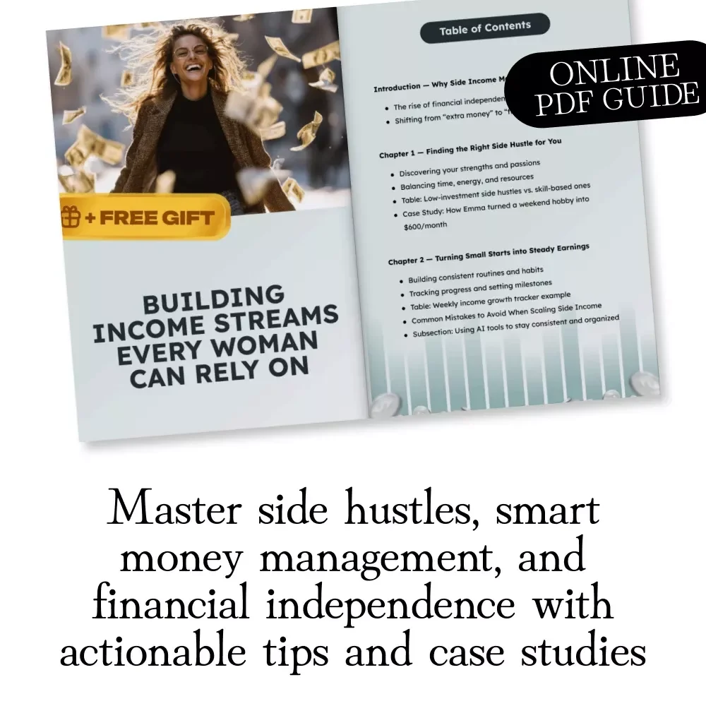 Building Income Streams Every Woman Can Rely On: The Ultimate Guide to Financial Independence, Side Hustles & Smart Money Management