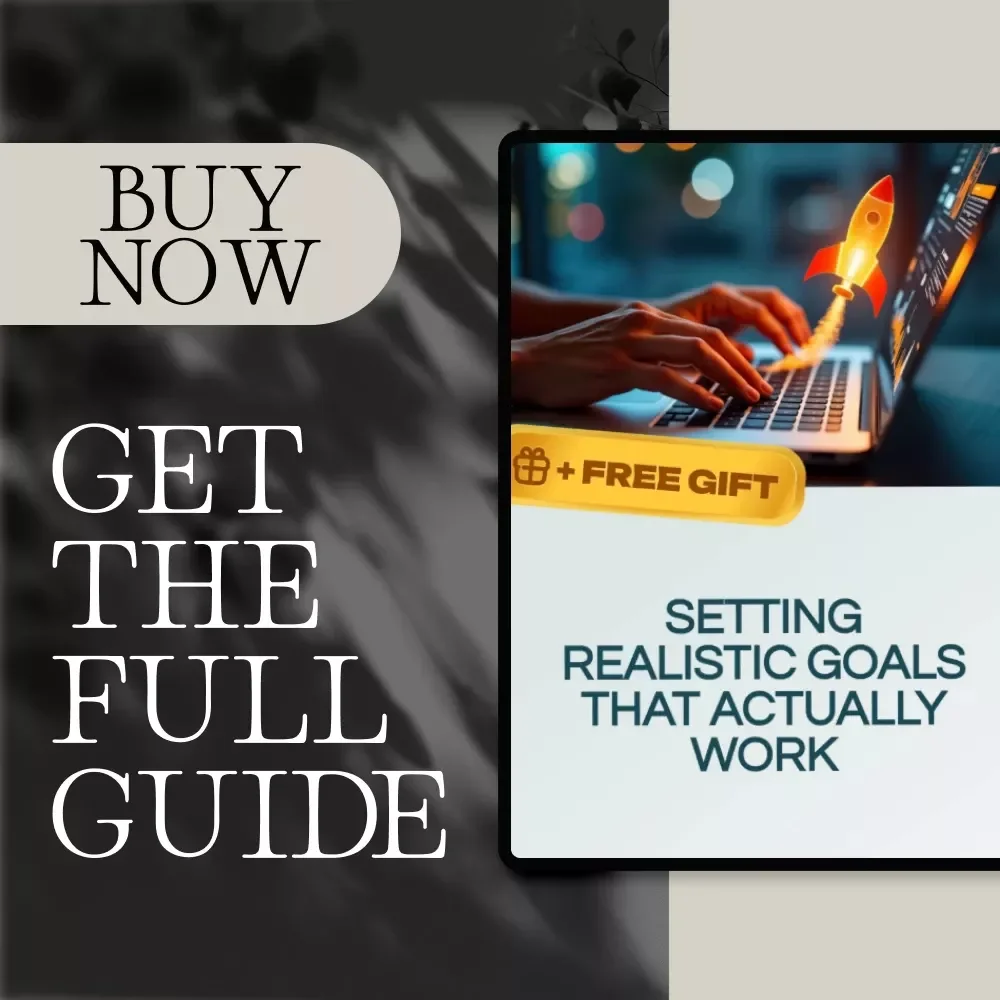 Setting Realistic Goals That Actually Work | Goal Setting eBook for Women | Digital Download Guide for Personal Growth, Productivity & Motivation
