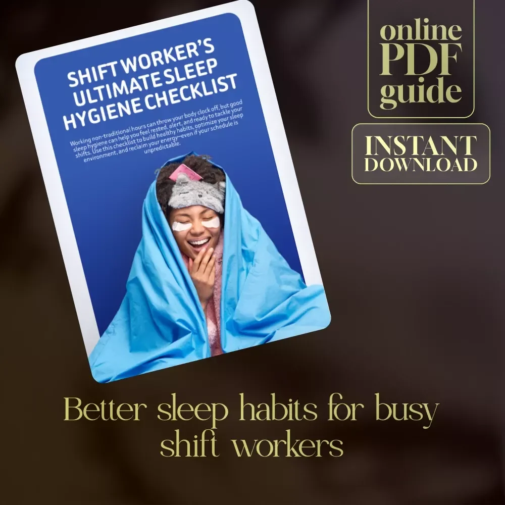 Shift Worker’s Ultimate Sleep Hygiene Checklist | Printable Digital Download for Better Rest, Energy & Focus | Sleep Hygiene for Shift Workers
