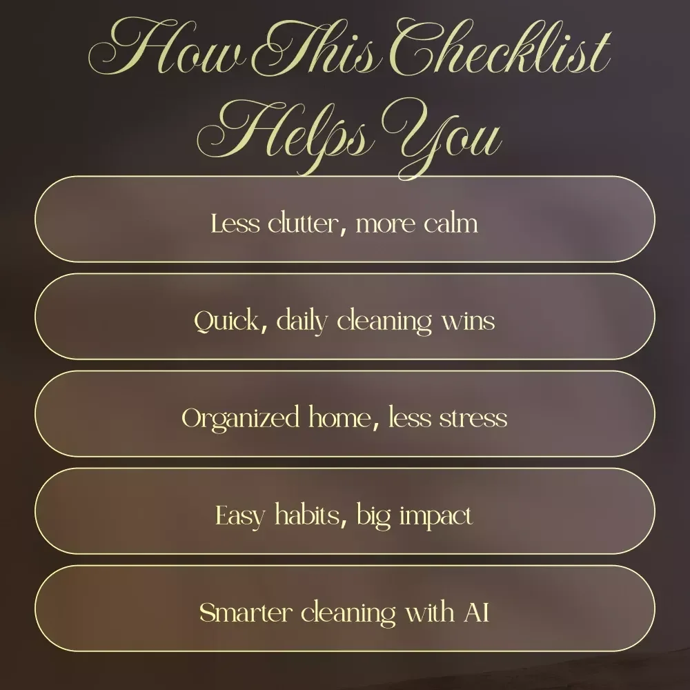 Micro-Habits Checklist for a Cleaner Home | Daily Micro-Habits for a Cleaner Home | Printable Cleaning Routine Digital Download