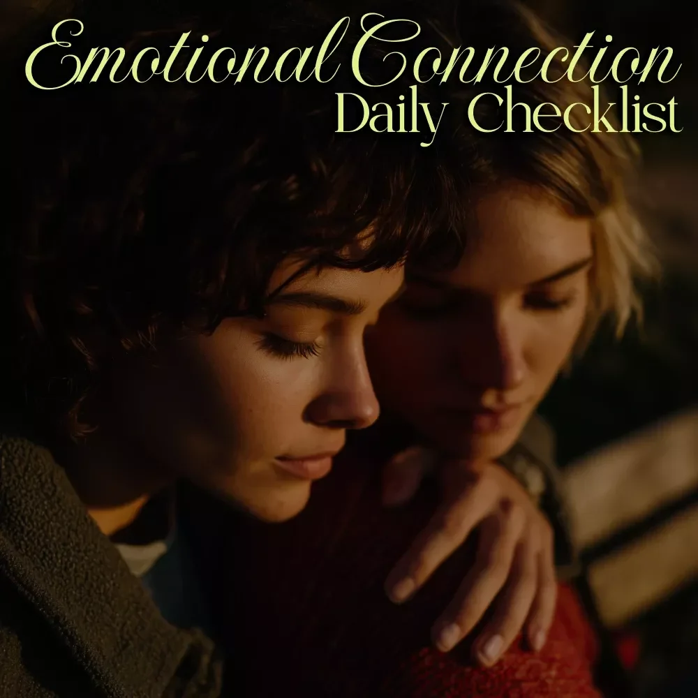 Daily Emotional Connection Checklist for Women | Digital Download Self-Care Guide | Printable Routines for Emotional Connection, Mindfulness & Relationships