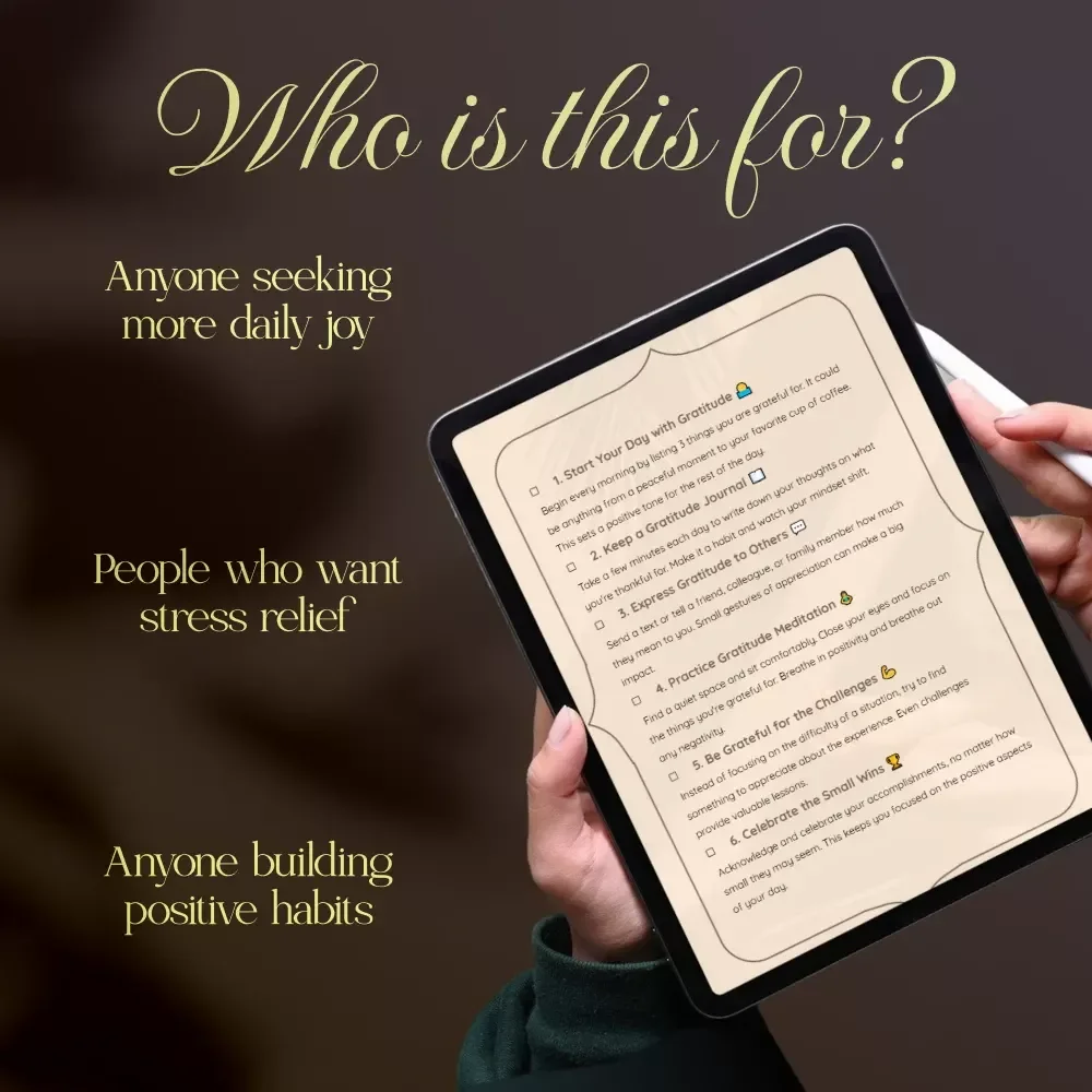 Gratitude Practices to Boost Your Happiness Checklist | Digital Download | How to Practice Gratitude to Enhance Happiness for a Joyful Mindset