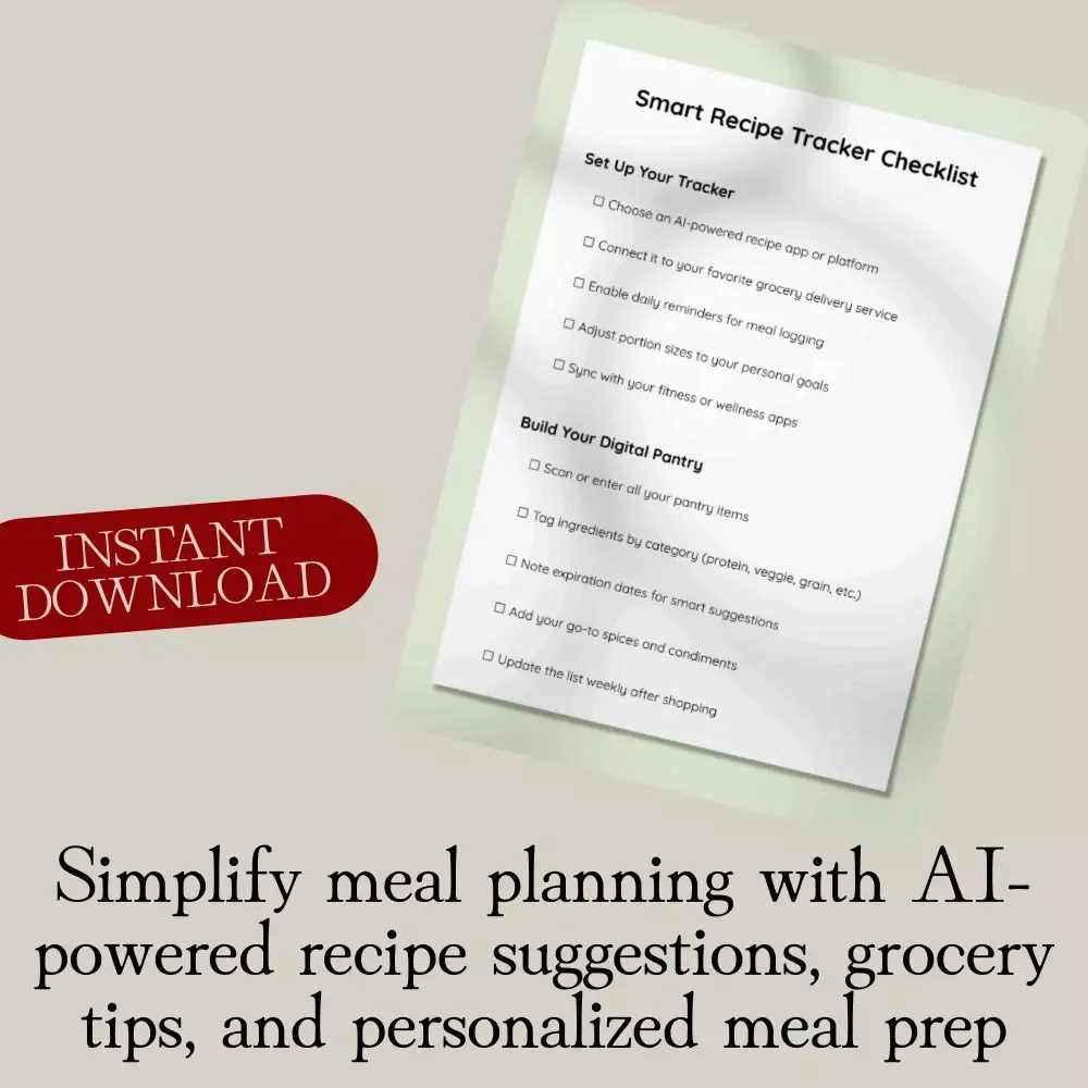 Smart Recipe Tracker Checklist - Meal Planning Made Simple with AI-Powered Tips