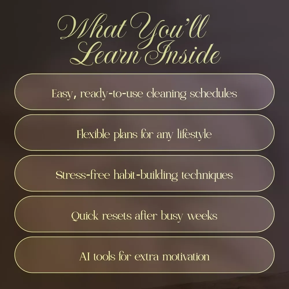 Sparkling Routines Made Simple | Cleaning Schedule Guide, Printable eBook, Digital Download for Home Organization, Habit Tracking, and AI Cleaning Tools