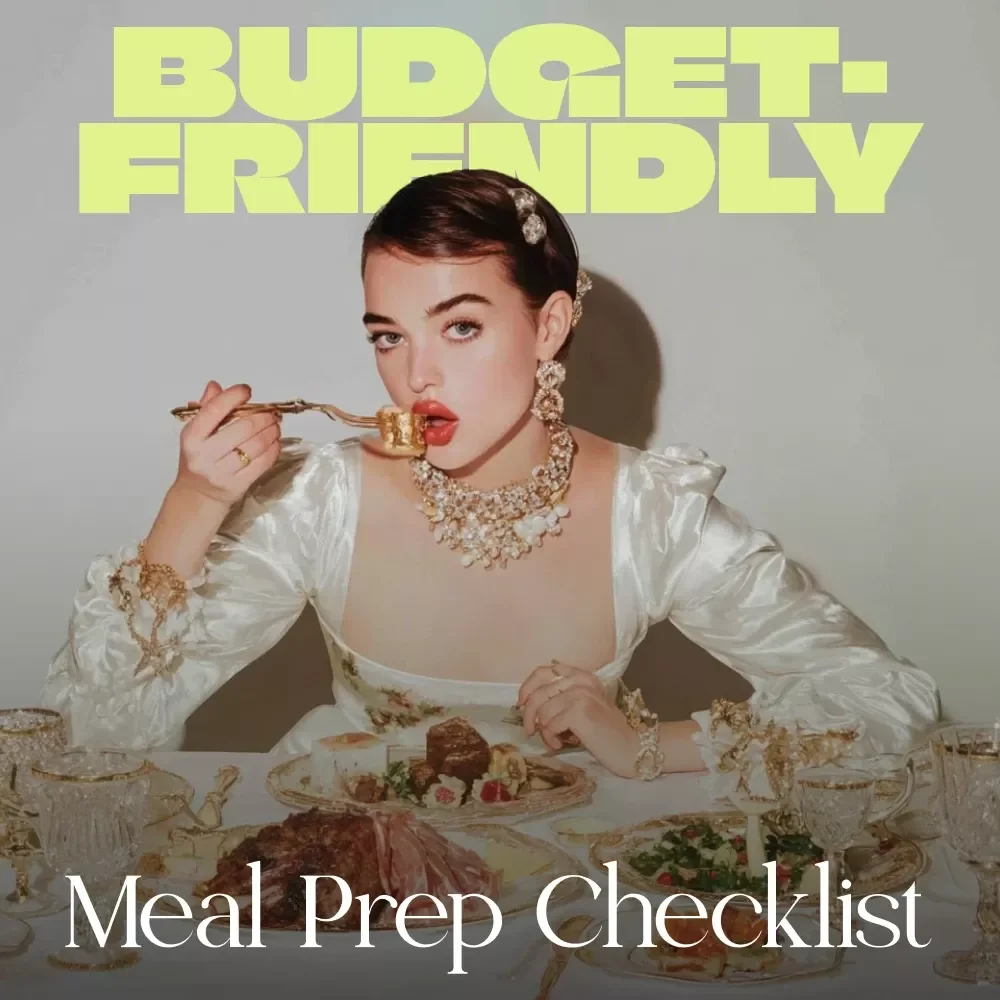 Budget-Friendly Meal Prep Checklist | Digital Download | Printable eBook for Weekly Meal Planning, Grocery Savings & Easy Batch Cooking