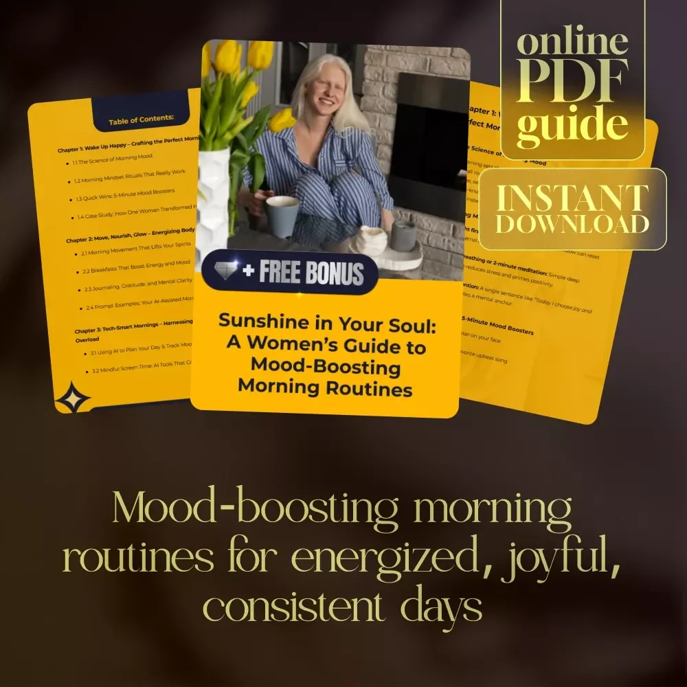 Sunshine in Your Soul: A Women’s Guide to Mood-Boosting Morning Routines | Digital Download Guide for Wellness, Self-Care & Productivity