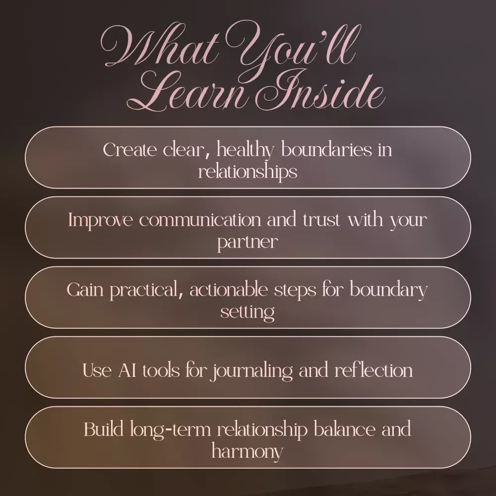 How to Set Boundaries in a Relationship with Respect and Care - eBook, Guide, & Checklist for Healthy Communication