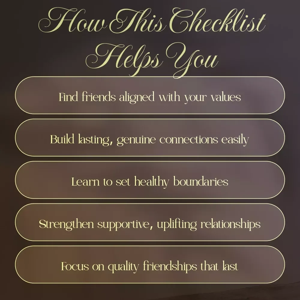 Build Your Empowering Social Circle Checklist | How to Build a Supportive Social Circle Digital Download