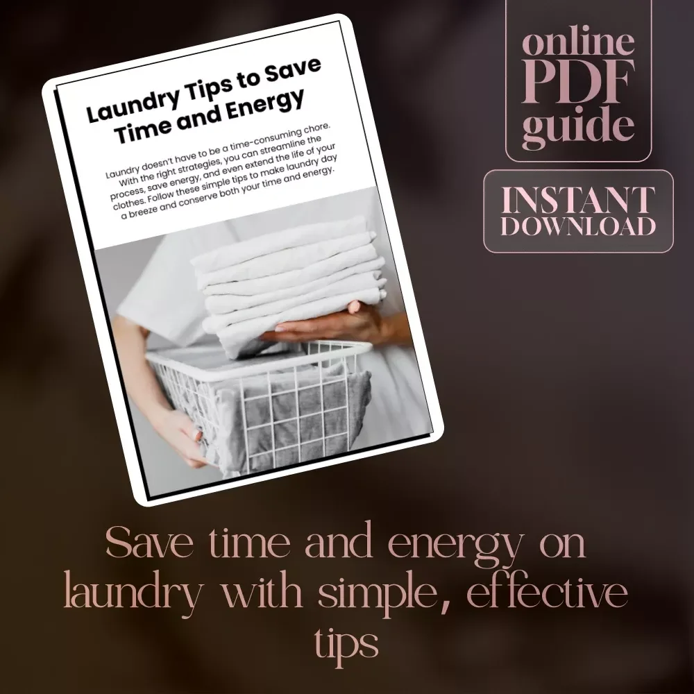 Laundry Tips to Save Time and Energy Checklist | Instant Digital Download | Efficient Laundry Guide & Hacks