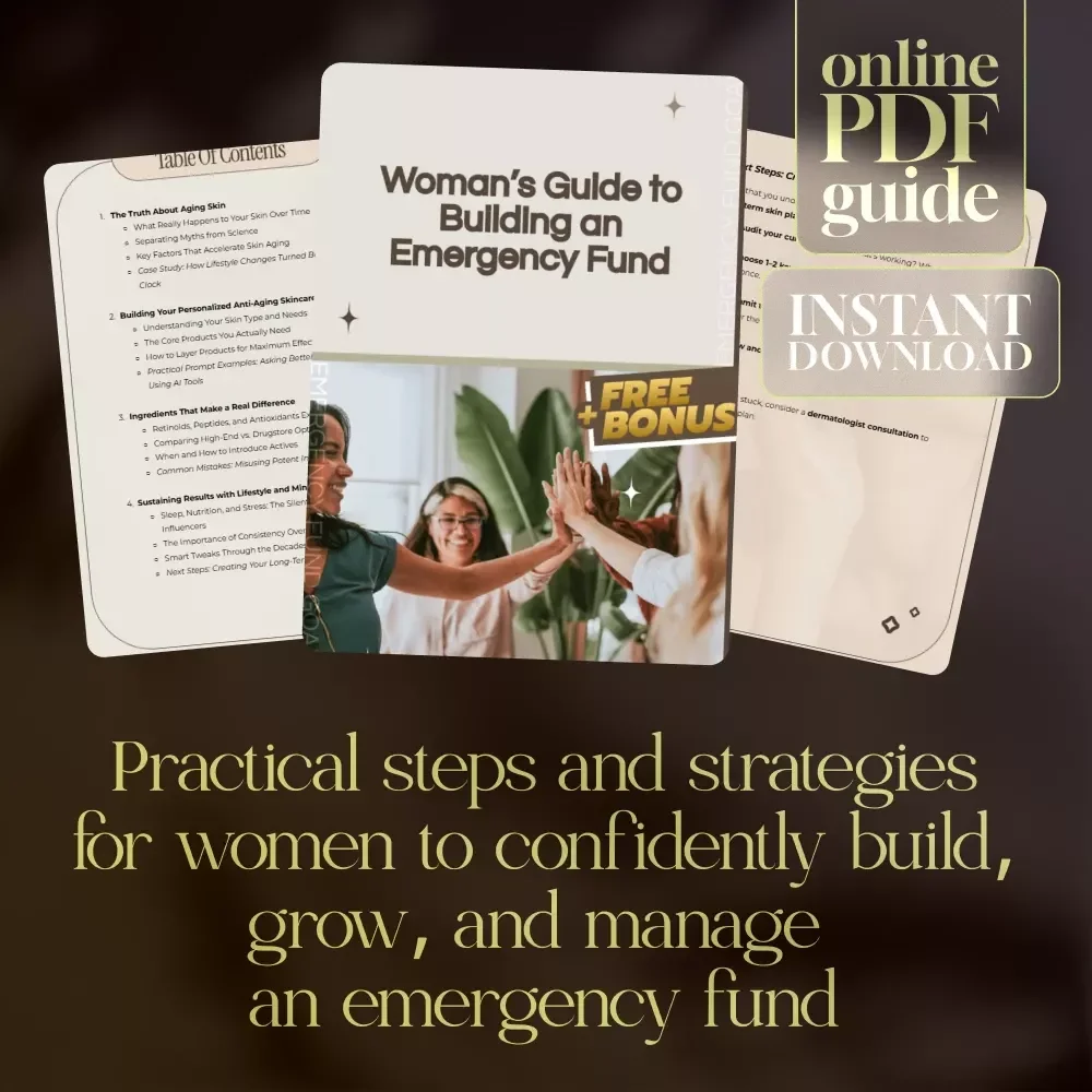 Woman’s Guide to Building an Emergency Fund | Digital Download Guide for Financial Security, Savings Strategies, and Smart Money Management