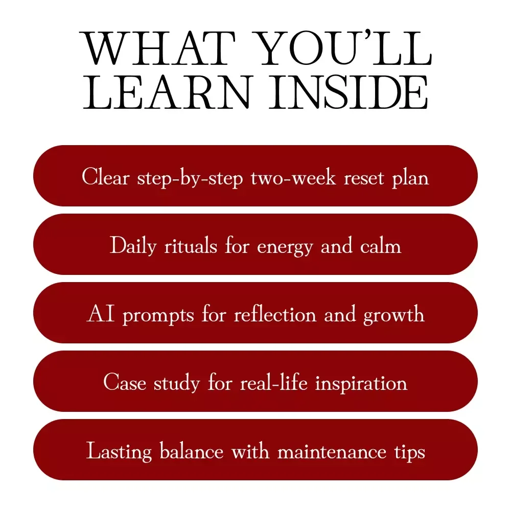 14 Days to a Clearer Mind | 2-Week Mental Wellness Reset Digital Guide for Daily Rituals, AI Prompts & Long-Term Balance