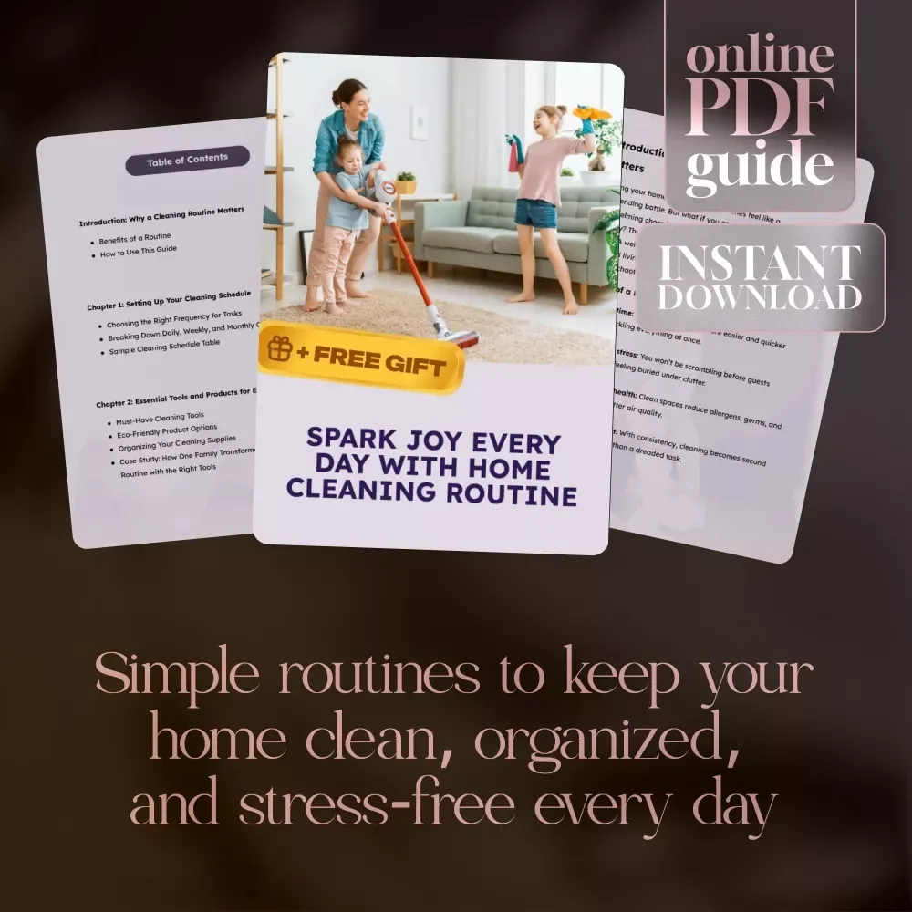 Spark Joy Every Day with Home Cleaning Routine | Digital Guide for an Easy & Effective Home Cleaning Routine