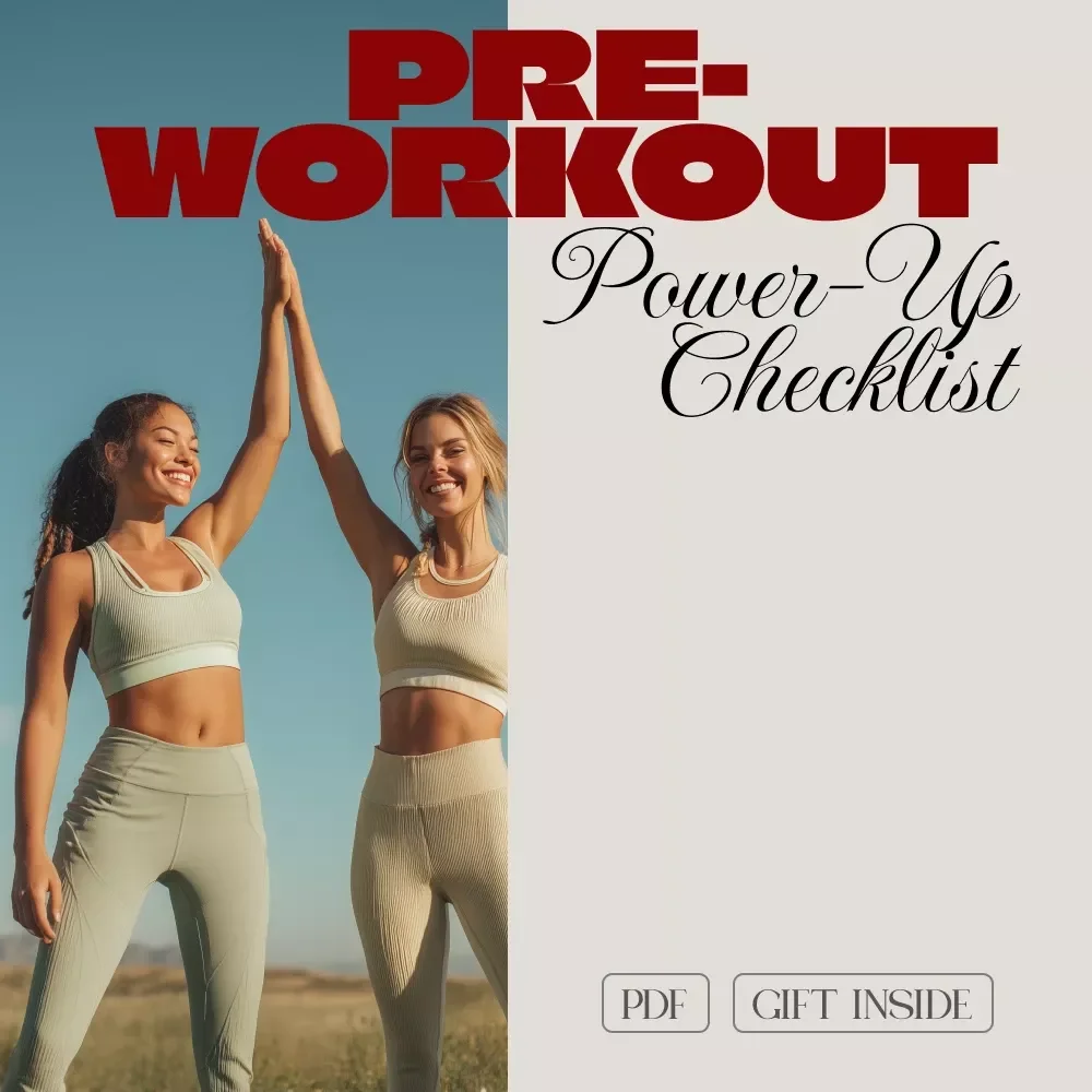 Pre-Workout Power-Up Checklist | Fitness Nutrition Guide | Digital Download eBook & Printable Workout Prep Checklist for Energy, Focus & Performance