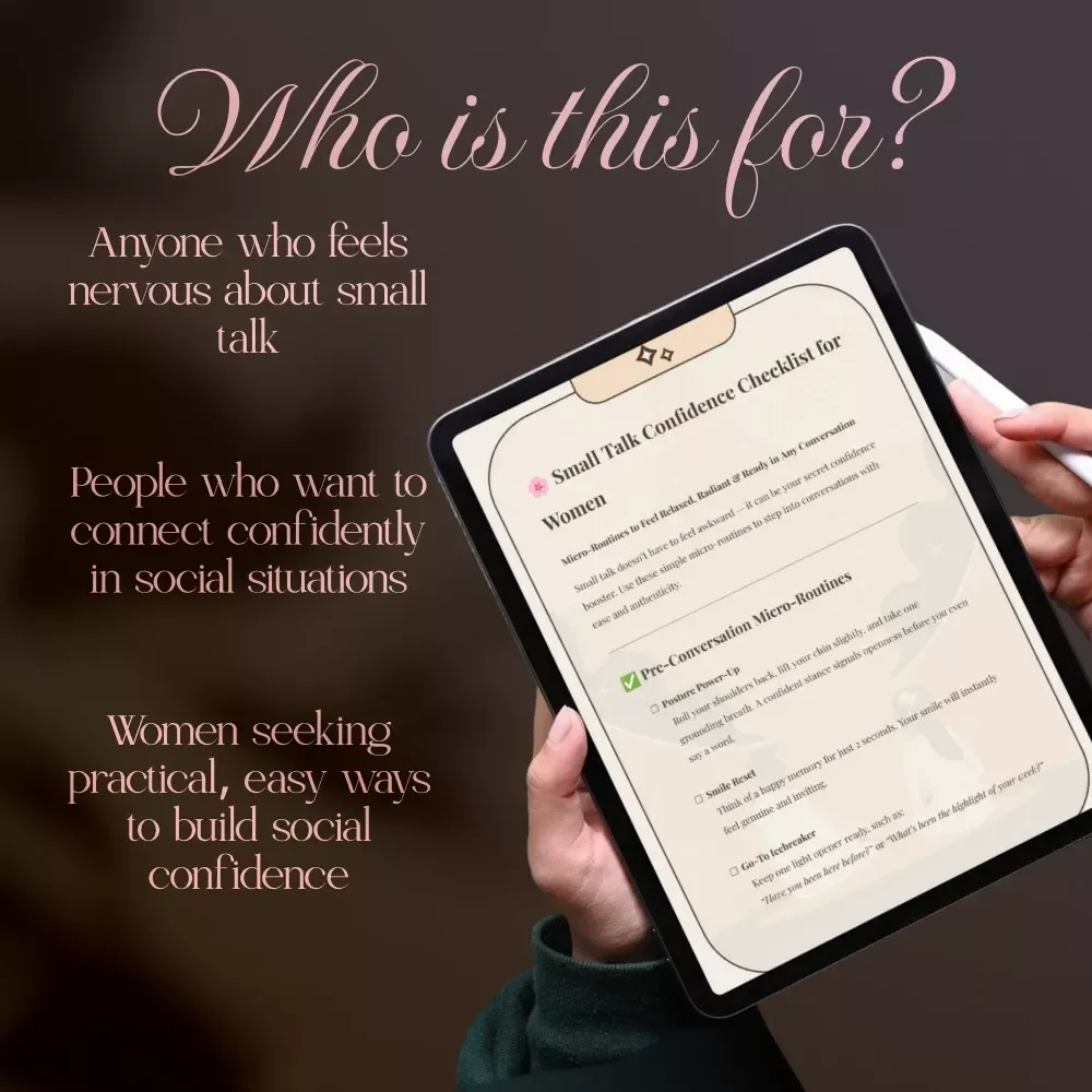 Small Talk Confidence Checklist for Women - Easy Micro-Routines to Boost Your Social Confidence