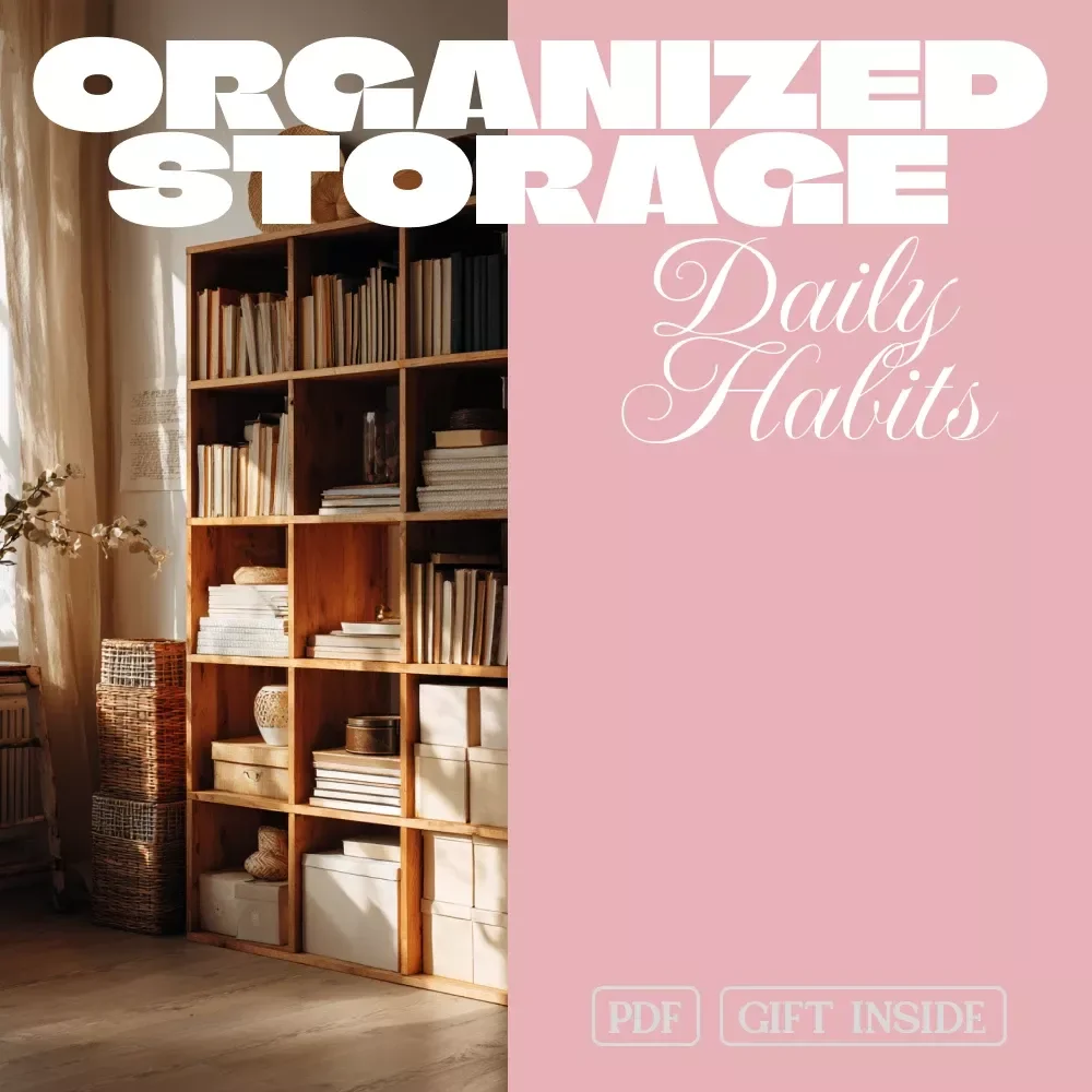 Daily Habits for Organized Storage: A Simple Checklist for Women - Digital Download Guide for Tidy Homes