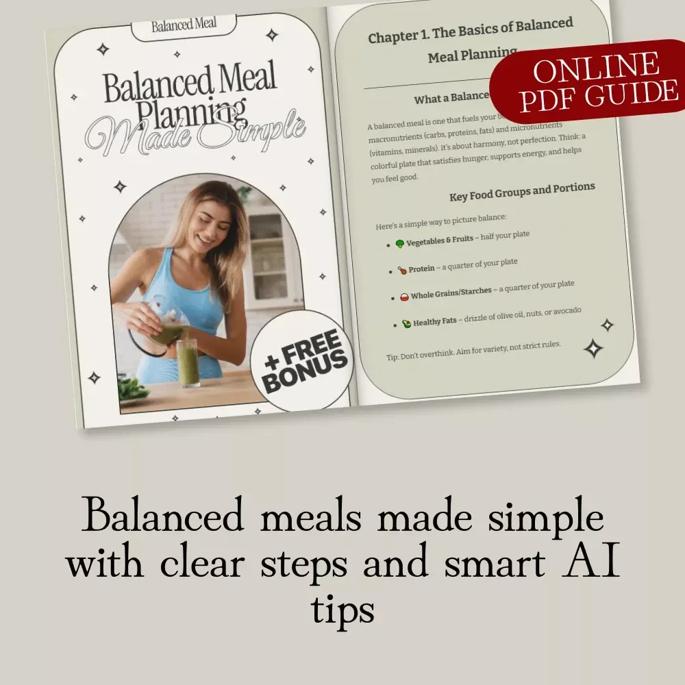 Balanced Meal Planning Made Simple | Digital Guide for Healthy Eating, Easy Weekly Menus & Budget-Friendly Grocery Strategies | Balanced Meal Planning eBook & Checklist Download