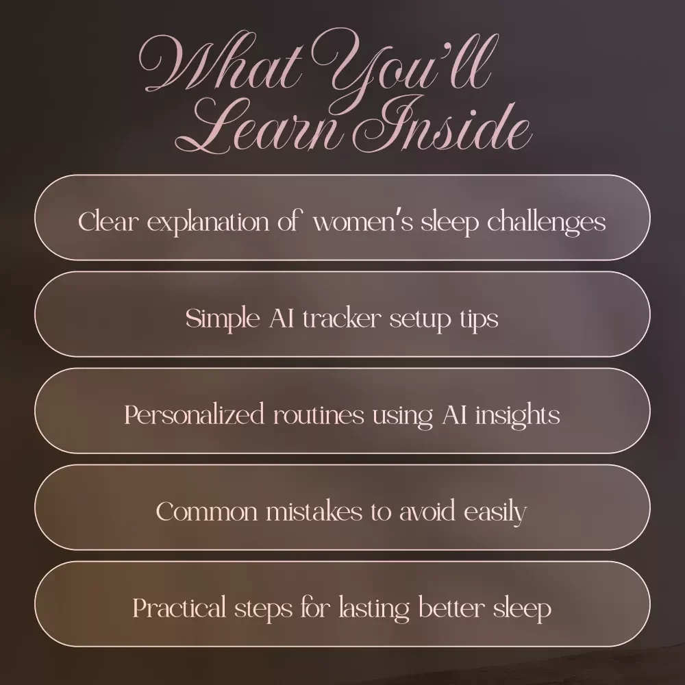 Dream Smarter: A Woman’s Guide to AI-Powered Sleep Optimization | Digital Download Guide for Better Rest with AI Sleep Optimization Tracker