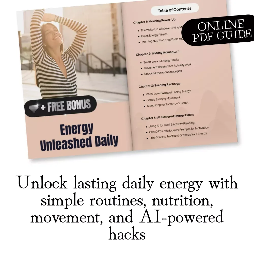 Energy Unleashed Daily | Digital Guide for Morning Power-Up, Midday Momentum, Evening Recharge & AI-Powered Energy Hacks | Wellness, Productivity & Self-Care eBook
