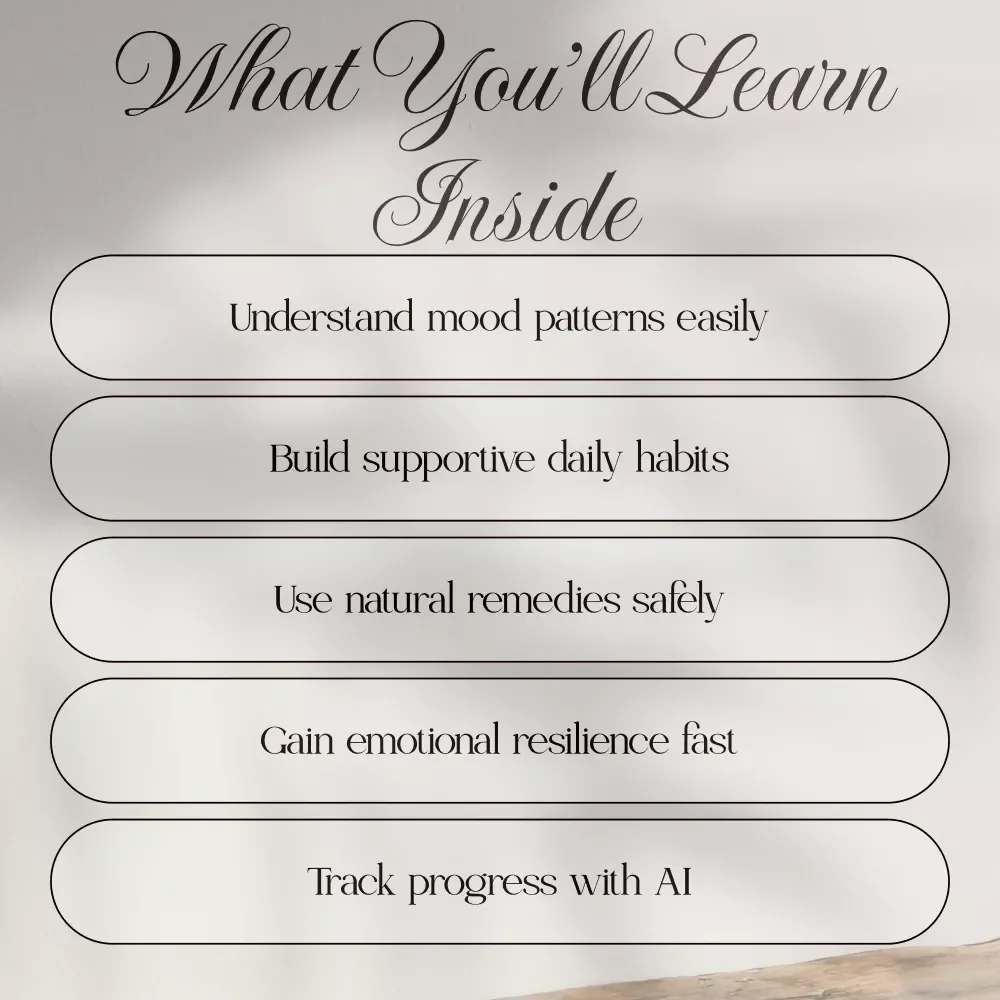 Luteal Phase Mood Boost | eBook Guide for PMS Relief, Hormone Balance, Emotional Wellness, Natural Remedies, and AI Habit Tracking