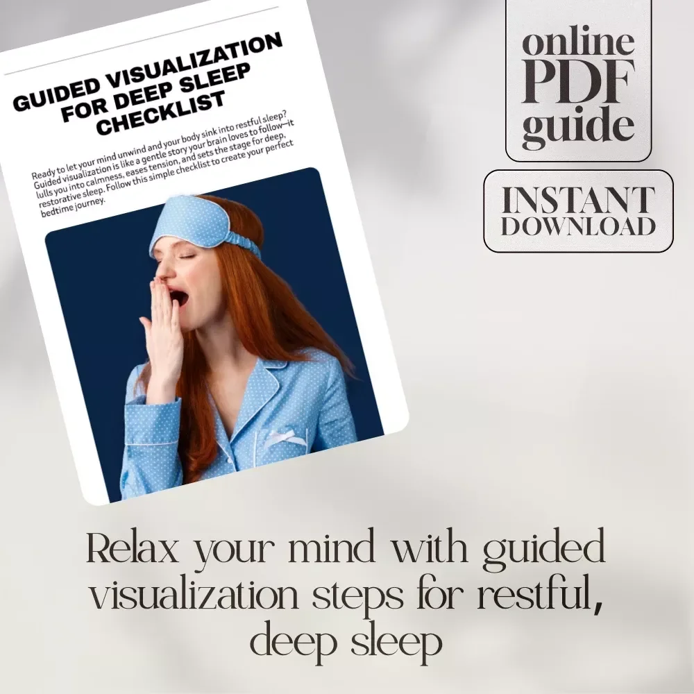 Guided Visualization for Deep Sleep Checklist | Relaxation, Meditation & Bedtime Routine Digital Download