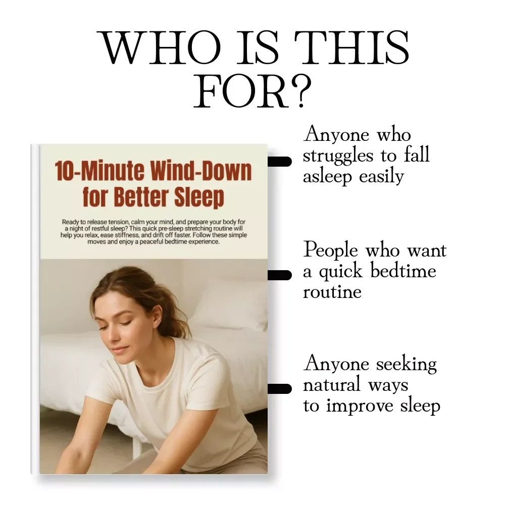 10-Minute Wind-Down for Better Sleep – Pre-Sleep Stretching Routine Checklist for Relaxation and Restful Nights | Digital Download
