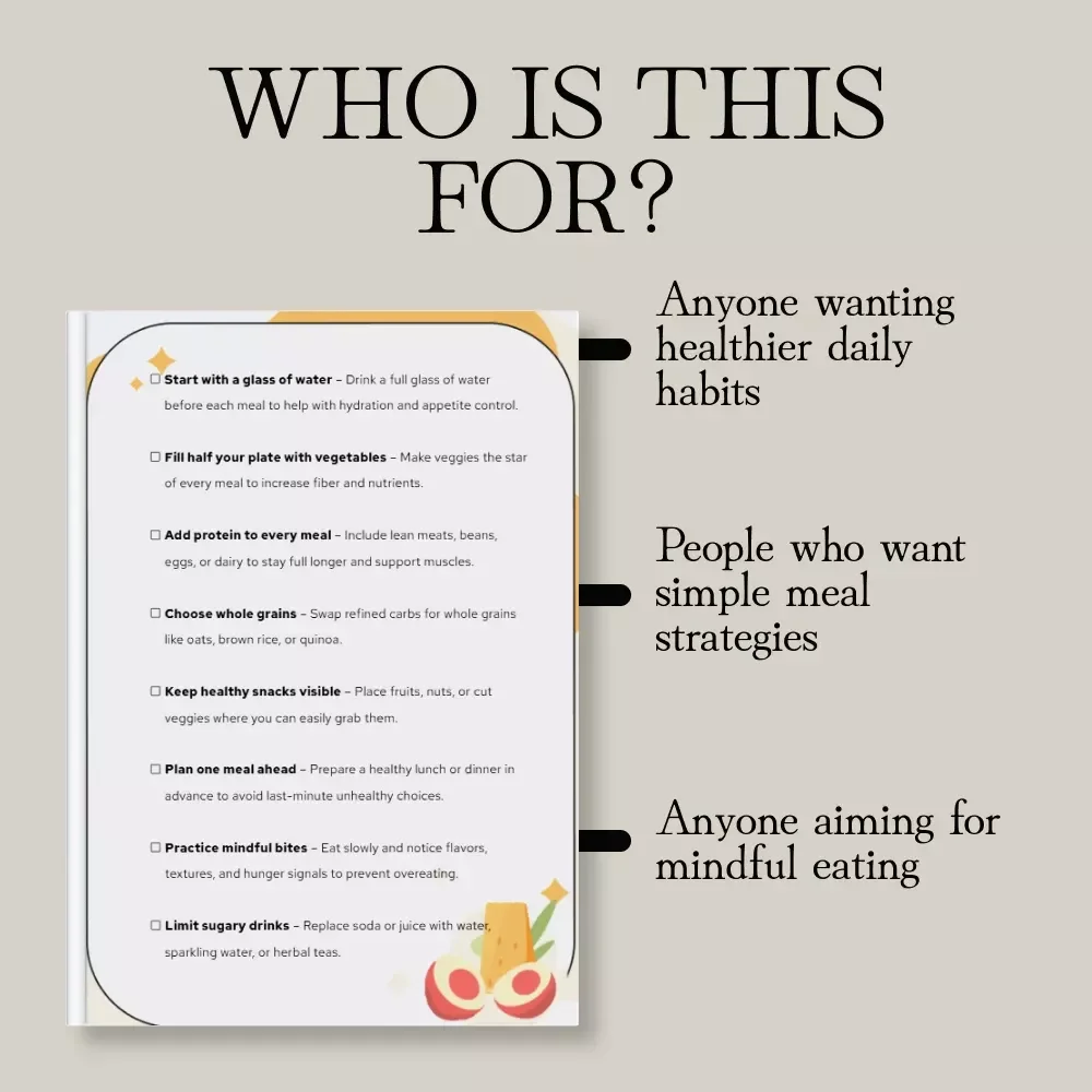 Micro-Habits for Consistent Healthy Eating Checklist | Printable Digital Download for Healthy Lifestyle & Better Nutrition