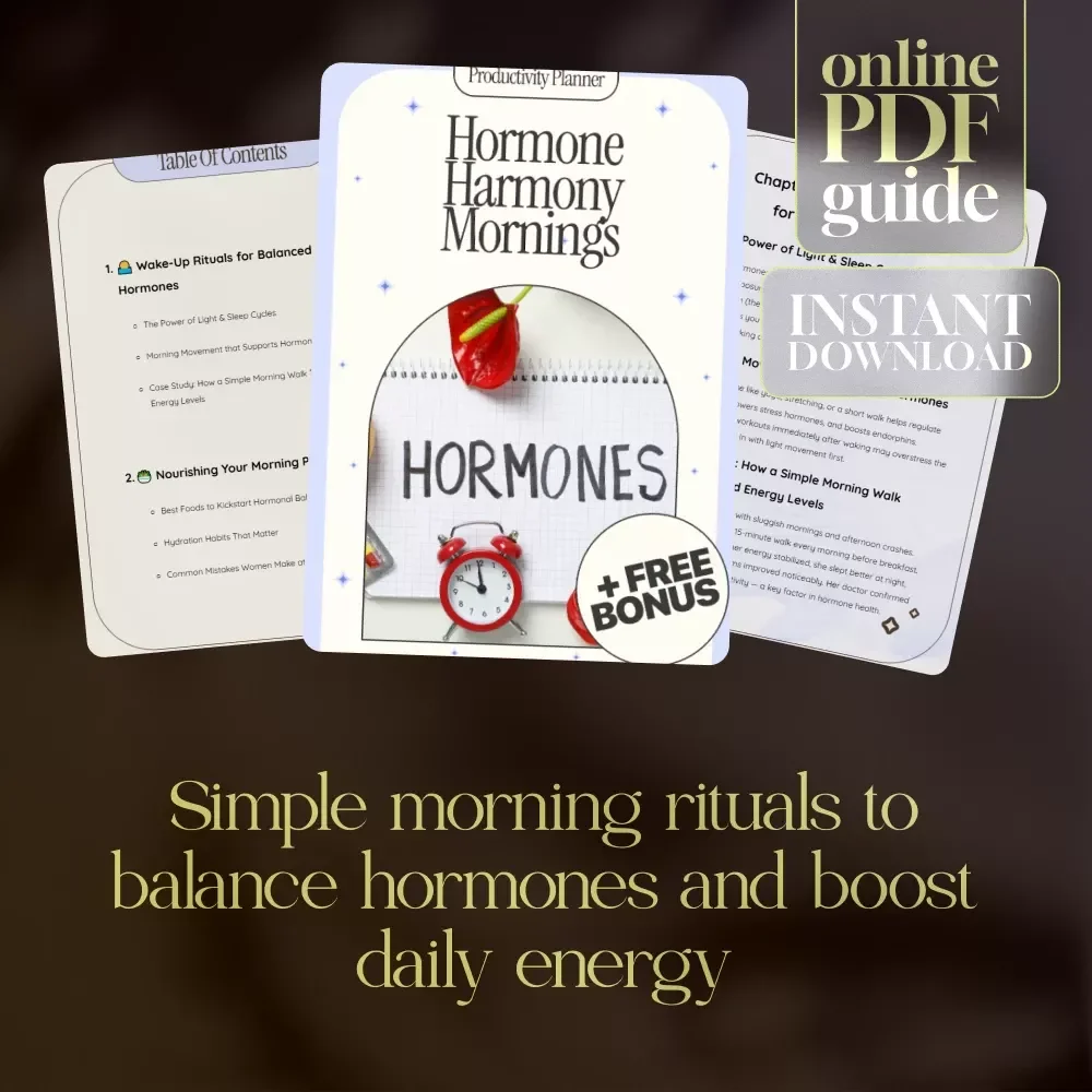 Hormone Harmony Mornings | Morning Routine for Balanced Hormones Guide, Wellness eBook & Digital Download