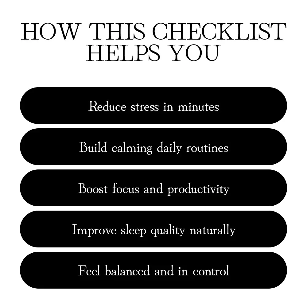 Daily Anxiety Management Micro-Habits Checklist for Women | Printable Self-Care Routine, Mental Health Support, Stress Relief Guide, Mindfulness eBook