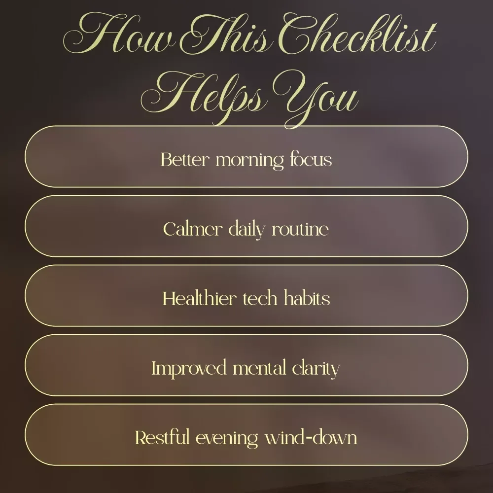 Your Daily Digital Detox Plan – Printable Checklist for Mindful Living, Daily Self Care, and Screen-Free Balance | Digital Detox Daily Plan eBook & Guide