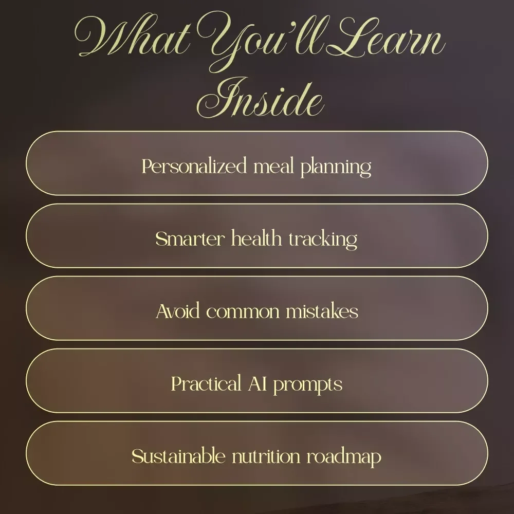 Smart Fuel: A Woman’s Guide to AI-Powered Personalized Nutrition | Digital Guide, eBook & Checklist for Women’s Health & Wellness