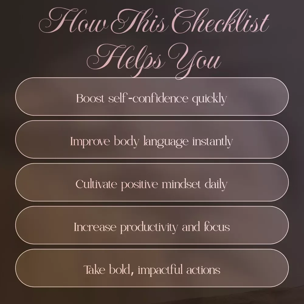 Confidence Kickstart Checklist - Quick Mindset Shifts for Confidence
