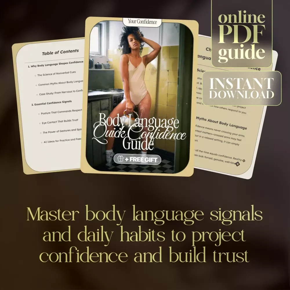 Body Language Quick Confidence Guide | Nonverbal Communication Tips & Confidence-Building Ebook for Personal Growth