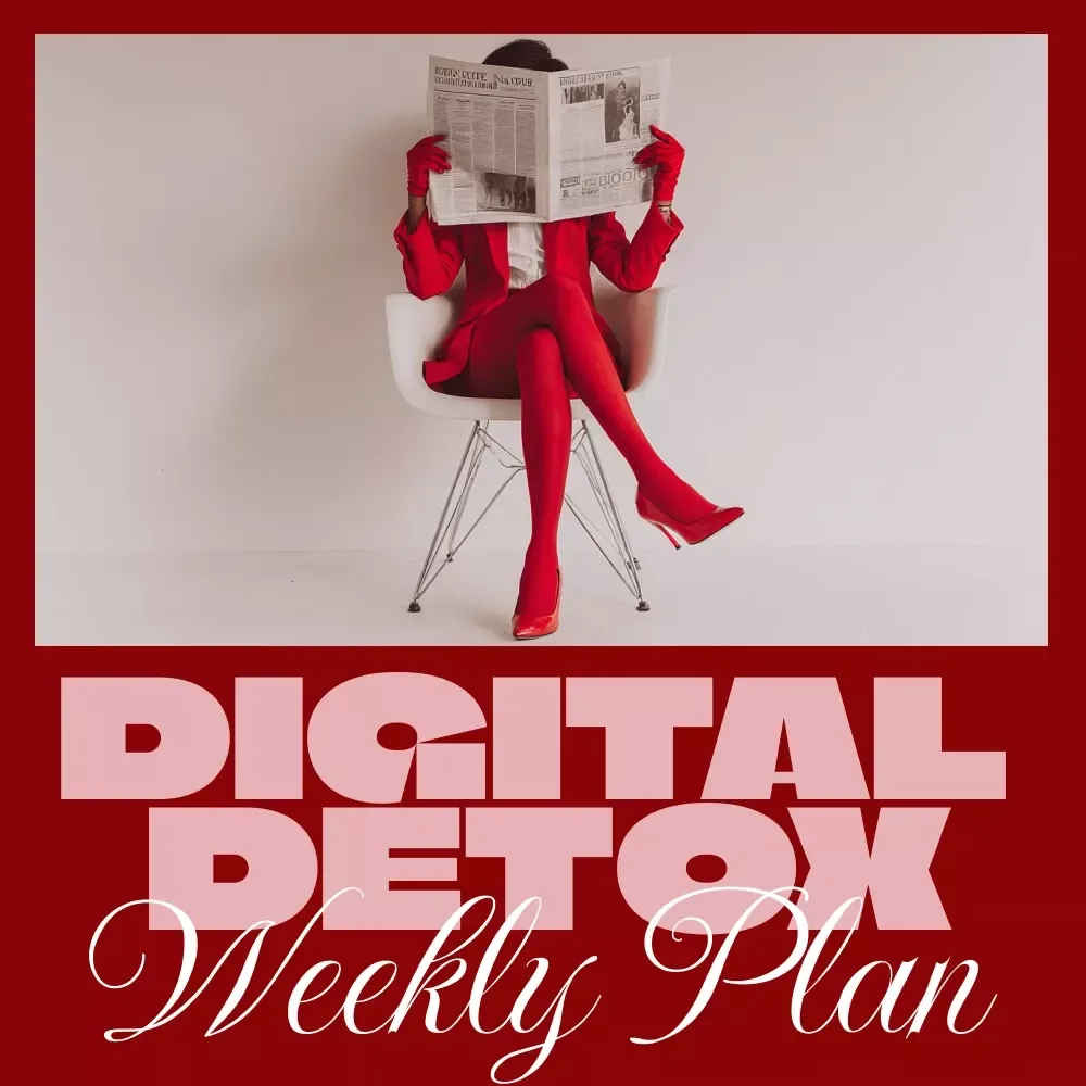Digital Detox Weekly Plan: Recharge Your Mind and Life | 7-Day Checklist for Mindfulness, Focus & Balance | Digital Download Self-Care Routine