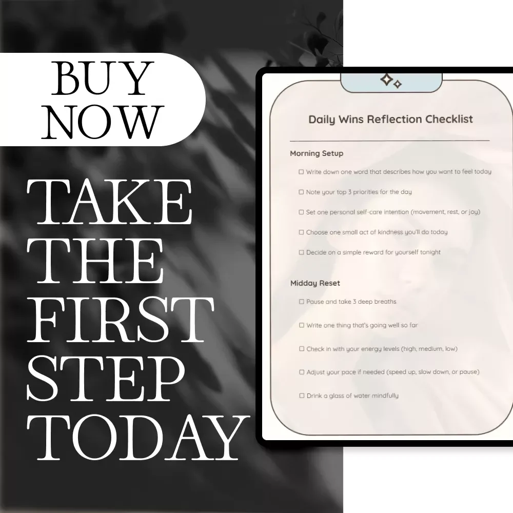 Daily Wins Reflection Checklist - Daily Wins Reflection Planner, eBook, Digital Download