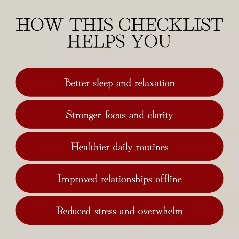 Digital Detox Weekly Plan: Recharge Your Mind and Life | 7-Day Checklist for Mindfulness, Focus & Balance | Digital Download Self-Care Routine
