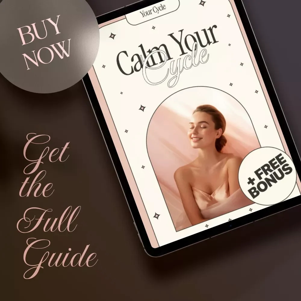 Calm Your Cycle | Digital Guide for Women | How to Reduce PMS Naturally with Lifestyle Tips, Self-Care, Remedies & AI Tools