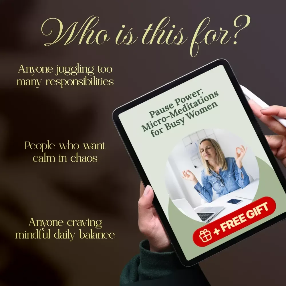 Pause Power: Micro-Meditations for Busy Women | Digital Download Guide for Stress Relief, Mindfulness & Daily Calm | Micro-Meditations for Busy People
