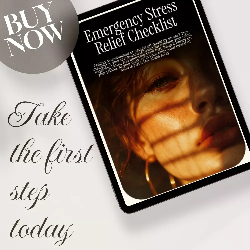 Emergency Stress Relief Checklist | Instant Download Self Care Guide, Anxiety Relief, Mental Health eBook, Relaxation Techniques, Stress Management Digital Printable