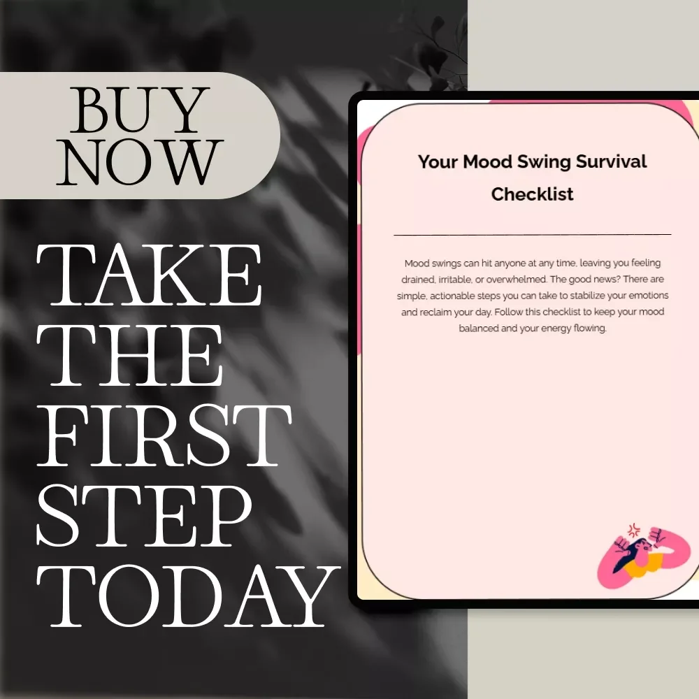 Your Mood Swing Survival Checklist | Digital Self-Care Guide, Mental Health eBook & Wellness Checklist PDF for Stress Relief, Mindfulness & Emotional Balance