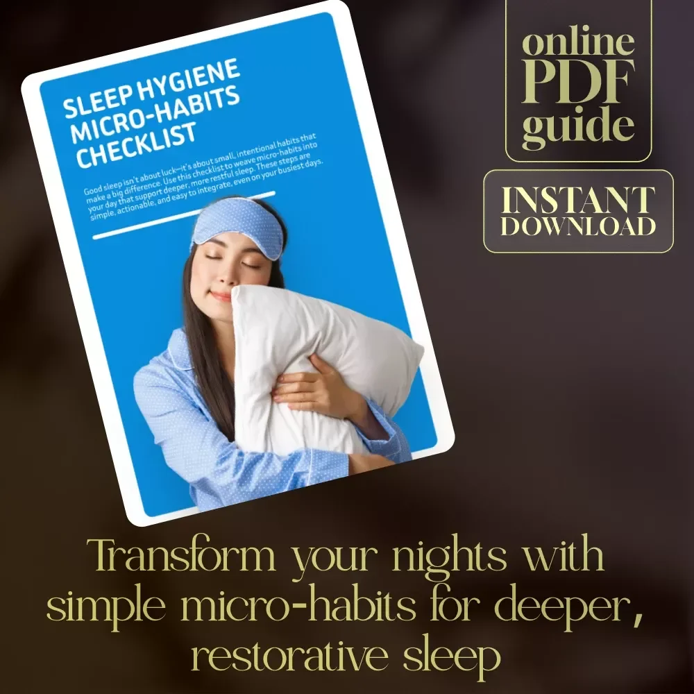 Sleep Hygiene Micro-Habits Checklist | Digital Download for Better Sleep, Nighttime Routine, and Restful Mind
